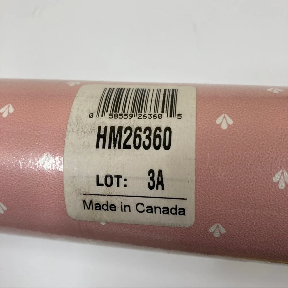 Norwall | Vintage Wallpaper Solid Vinyl Wall Covering Light Pink White NEW